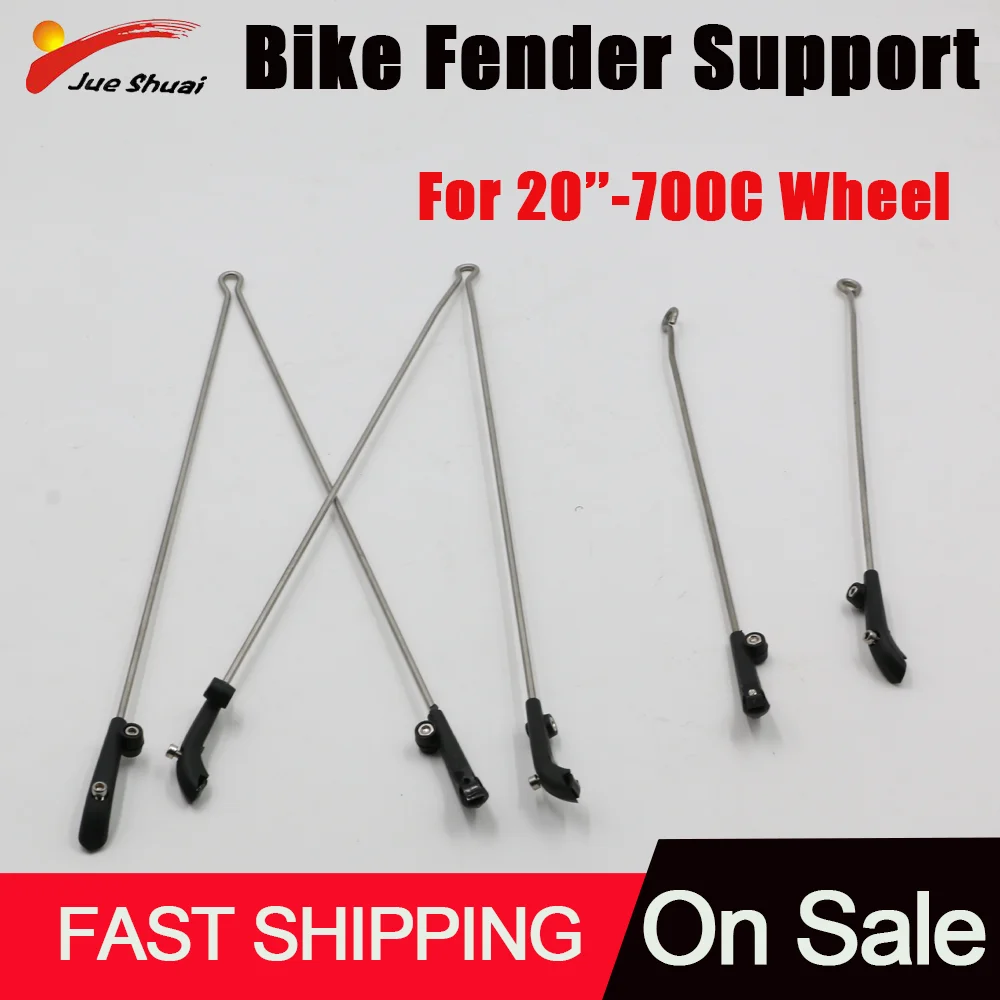 Bike Fender Support Silver Aluminum Alloy Front Rear Wheel 20''24''26"700C for E-Bicycle Road Mountain Bike