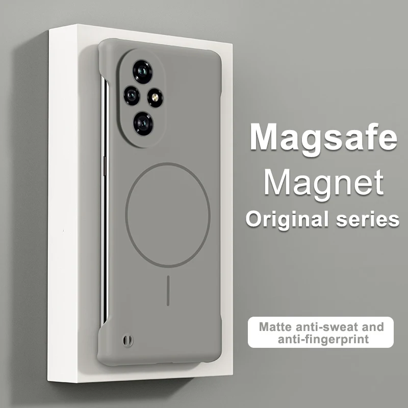 Frameless Magnetic Wireless Charging Slim Hard Phone Case