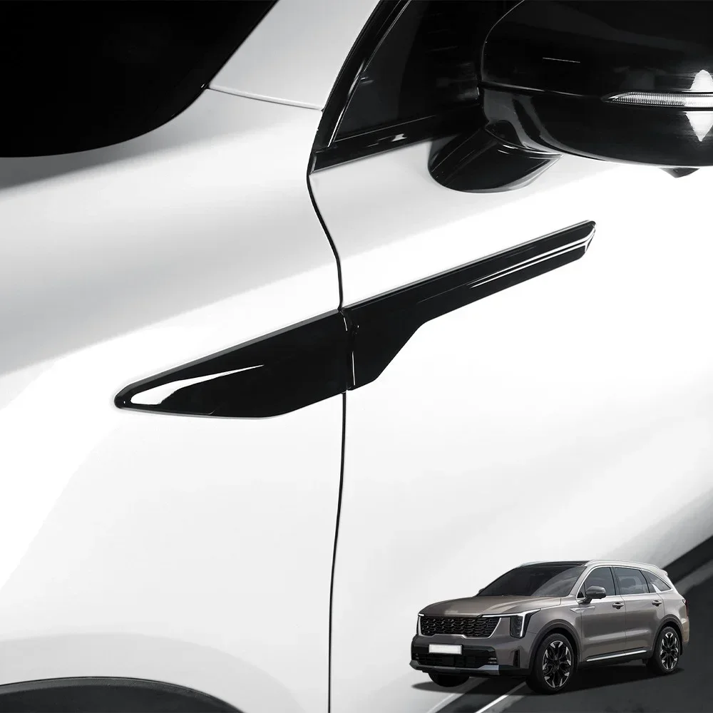 Car Front Door Side Leaf Plate Body Modify Decorative Strip Decoration Styling Mouldings Accessories For Kia Sorento MQ4 car door edge guards car door protector car door seal strip car door anti collision strip car door edge protector car door rubber protector car door rubber pads threshold protection strip