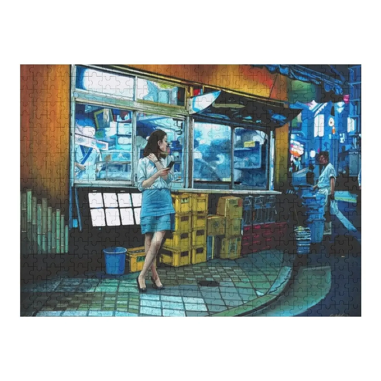

Japan streetscape nighttime romance Jigsaw Puzzle Custom Child Gift Photo Toddler Toys Puzzle