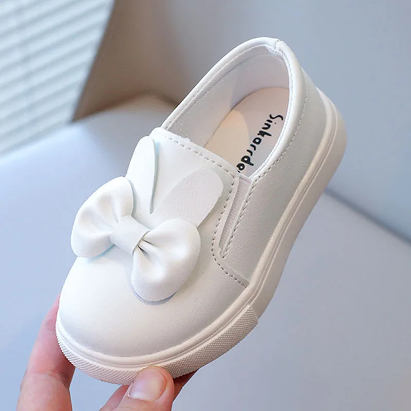 Spring Autumn Children Sneakers Kids Shoes Girls Bow-tie Rabbit Ears Outdoor Casual Shoes Girls Princess Chic Sport H09133