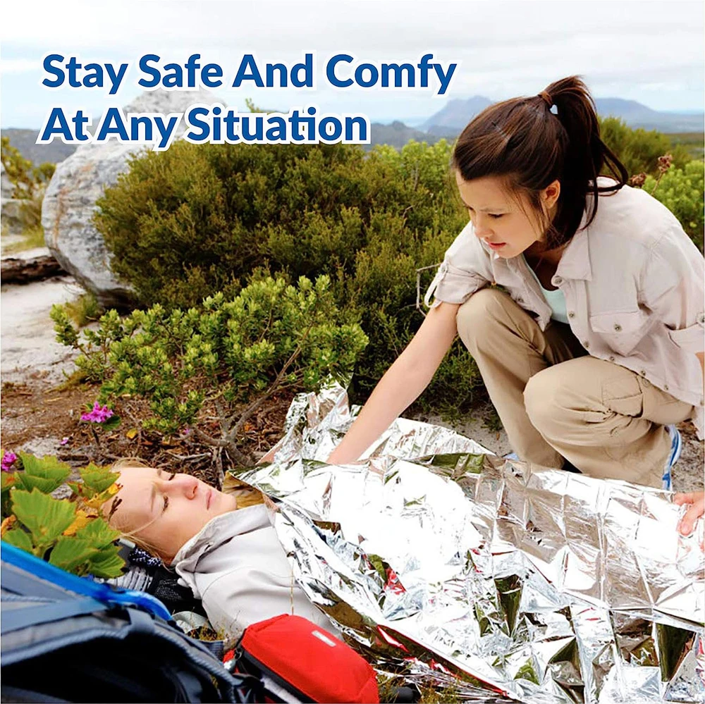 Emergency Space Blankets Mylar Survival Emergency Thermal Blankets for NASA Outdoor Camping Hiking Marathon First Aid