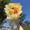 Cartoon Winnie the Pooh Plush Doll Toy Handmade Flower Bouquet Wedding Valentine's Day Christmas Graduation Gifts 1