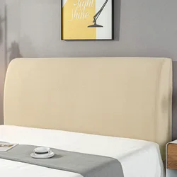 Solid Color Thicken Elastic All-inclusive Bed Head Covers Plush Headboard Cover Polar Fleece for Home