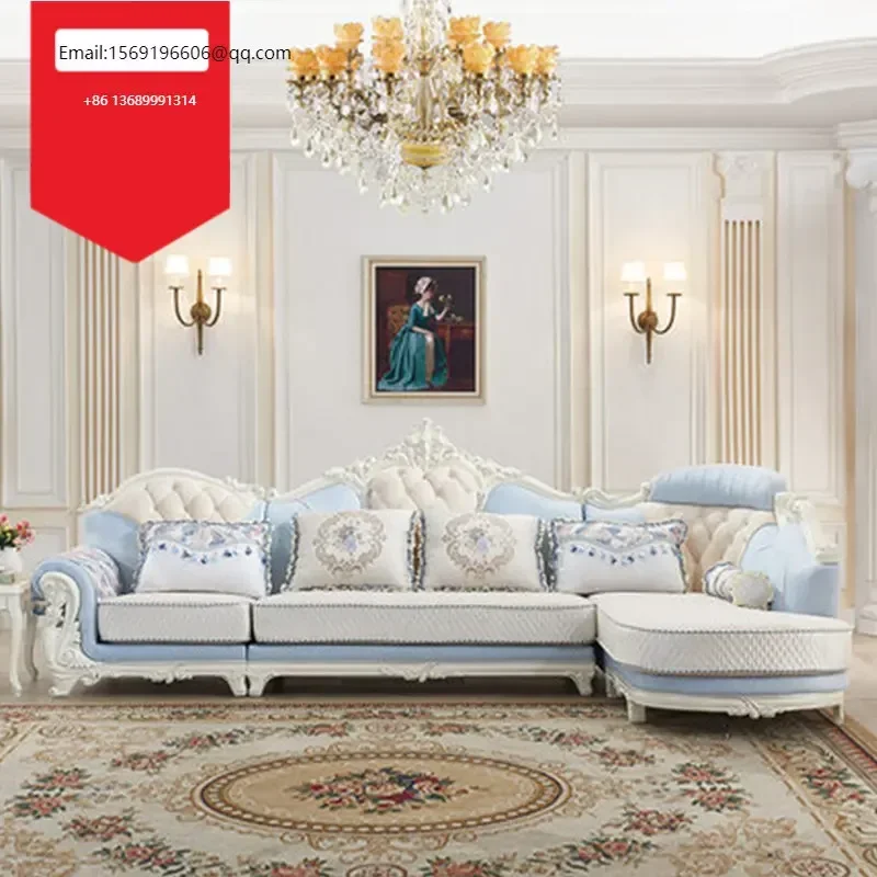 

Sofa living room Nordic simple modern lazy small household cloth solid wood furniture European American network celebrity leathe