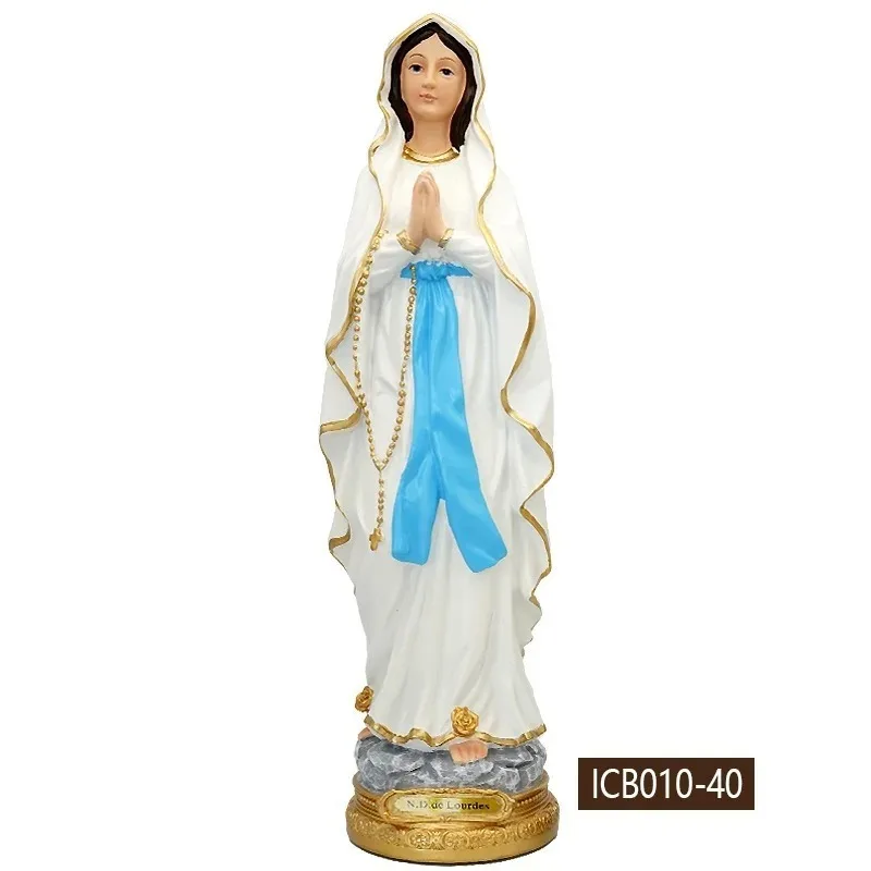 Christian Statue 1PC Our Lady of Lourdes Resin Crafts