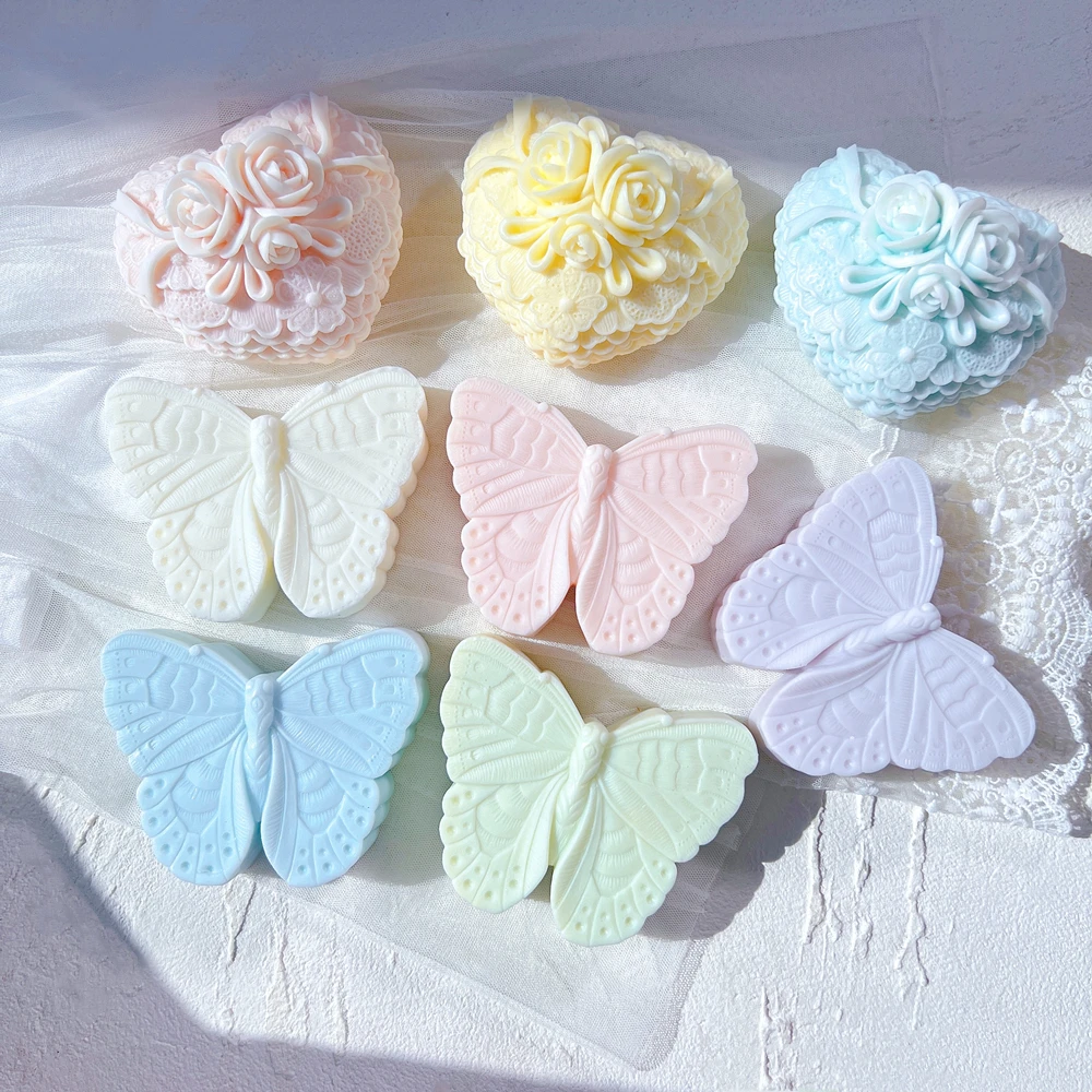 Butterfly Silicone Mold Candle Resin Glue Fondant Chocolate Cake Rim Home  Decoration Wedding Party Handicraft Casting