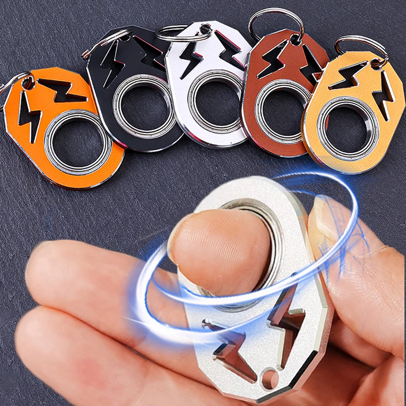 Keychain Spinner Anxiety Stress Relief Metal Fidget Toys Spinning KeyRing  Antistress Finger Key Ring Relieve Boredom Party Gift - AliExpress