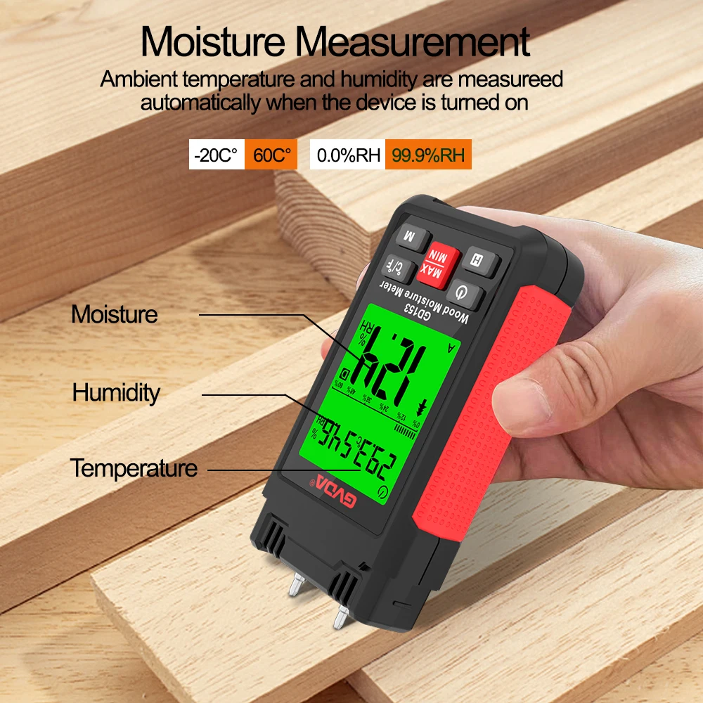 HP-883A Digital Moisture Humidity Tester Wood Moisture