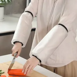 Waterproof TPU Protective Cleaning Arm Sleeves for Kitchen and Housework (White)