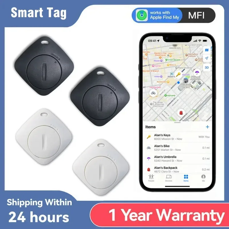 AiYaTo Bluetooth 키 파인더는 Apple과 함께 작동합니다. IOS 시스템용 글로벌 네트워크 찾기 스마트 AirT..