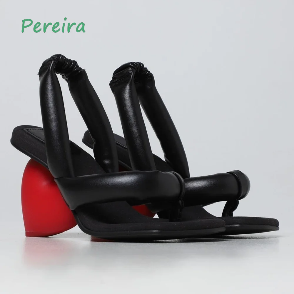 2023WomensHeartHeelSandalsNewArrivalLuxurySummerSquareToe