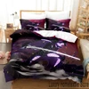 3D Print Anime Solo Leveling Bedding Set Duvet Cover Bed Set Quilt Cover Pillowcase Comforter king Queen Size Boys Adult Bedding 6