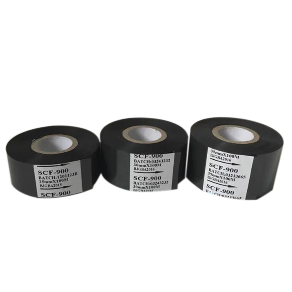 열 전달 잉크 리본 SCF-900, 날짜 생산 배치 번호 포장 마킹 기계, HP241, 241S.TJ-08, 25mm x 100m, 1 개