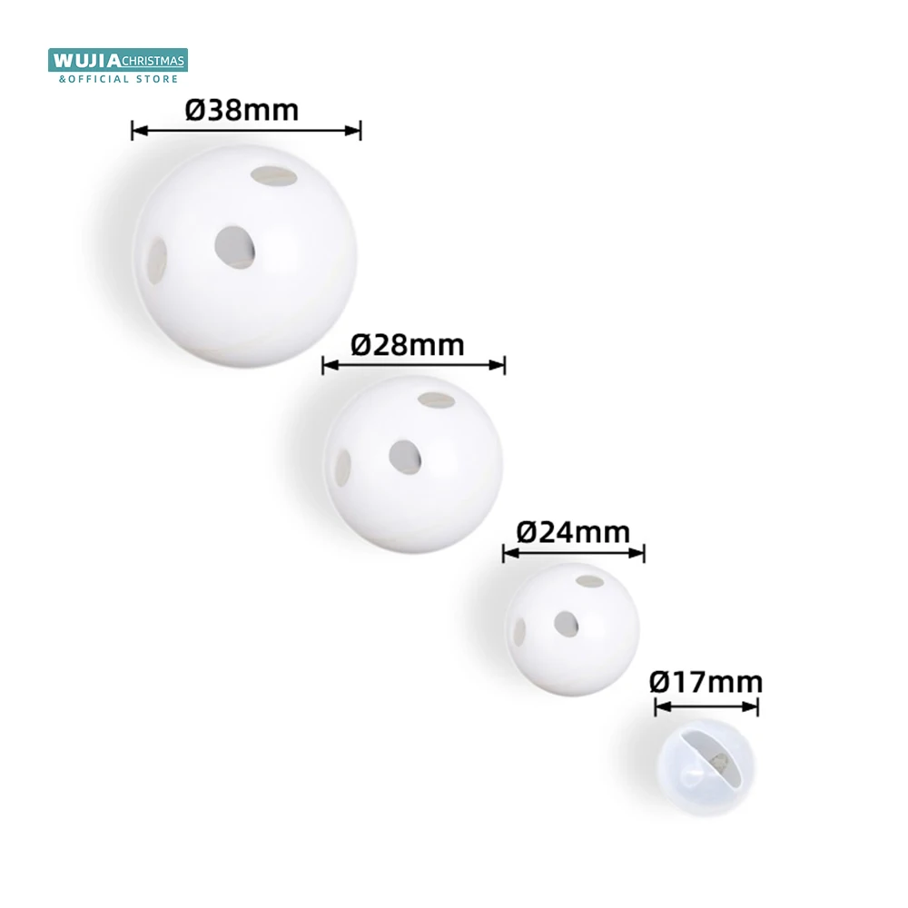 30/50/100pcs Plastic Rattle Bell Balls Squeaker Baby Toys DIY Rattle Beads Noise Maker Repair Fix Dog Plush Doll Babies Supplies 6