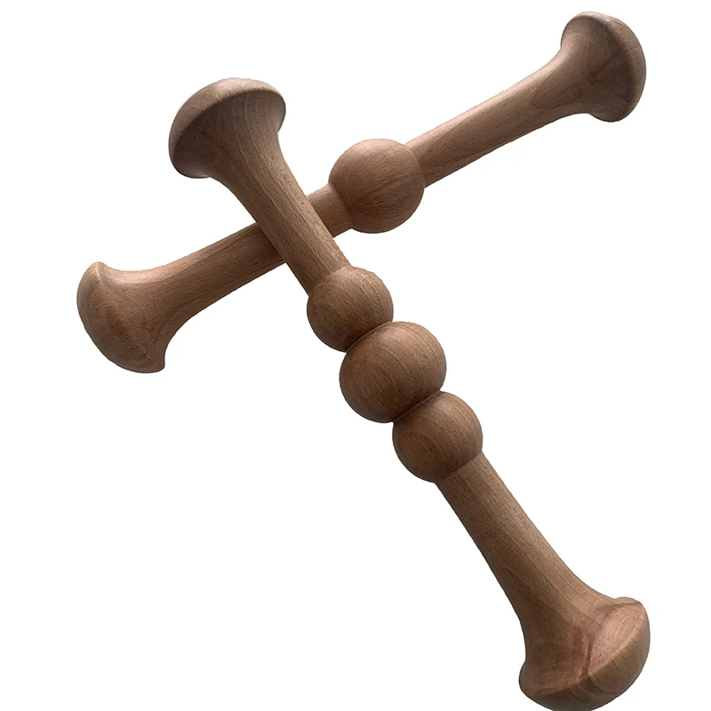 Righello Tai Chi In Legno Roll Stick In Legno Massello Tai Chi Stick Attrezzatura Per Esercizi In Legno Creativo