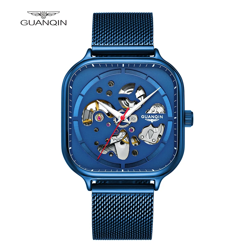2022 GUANQIN Men's Watch Top Brand Luxury Business Casual Watch Stainless Steel Mechanical Watch Self Winding Waterproof Clock