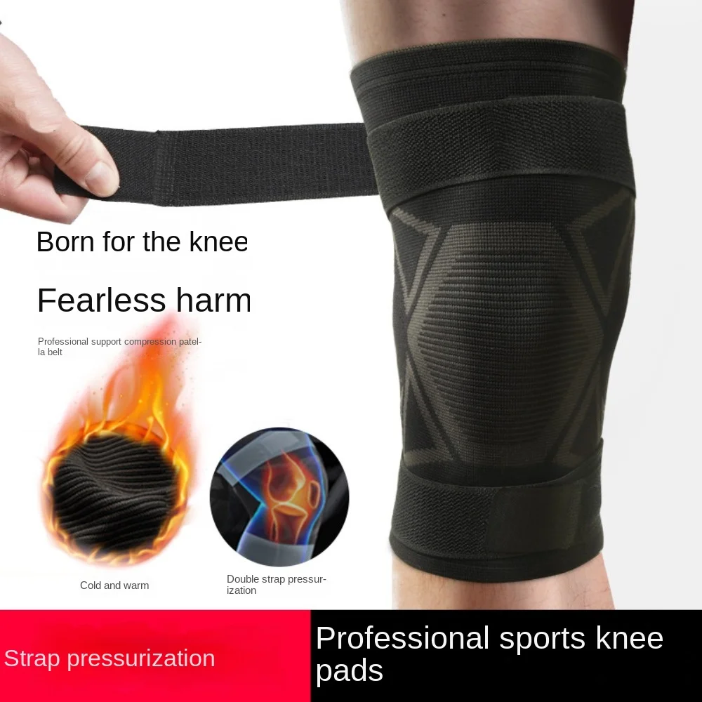 

2Pcs/Pair Knitted Nylon Knee Pads Fitness Sports Elastic Cold-Proof Knitted Nylon Sports Knee Pad Non-slip Warm