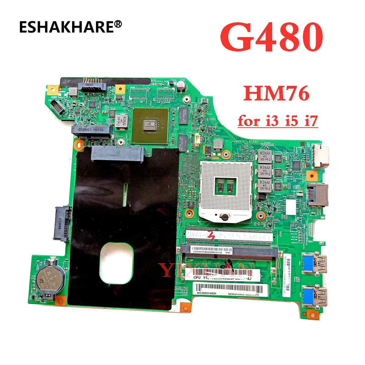 

Original For Lenovo G480 Laptop mainboard SLJ8E HM76 90001143 N13M-GE-B-A1 LG4858L MB 11326-1 motherboard 100% fully