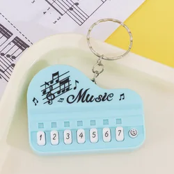Mini Portable Electronic Keyboard Keychain - Compact Travel Piano (Blue)
