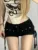 Shorts Women Skinny Creativity Lace-up Popular Streetwear Daily Personality Students Holiday Fashion Sexy American Retro Leisure