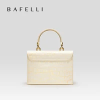 Sac à main pour femme BAFELLI, nouveau style élégant, sac à bandoulière en cuir véritable doré, marque de luxe, collection 2026 4