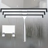 14'' INCH Shower Squeegee Stainless Steel Silicone Wiper Rubber Scrape Bathroom Cleaner Glass Door Hook Remove Stick Blade 4