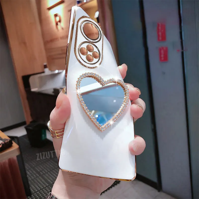 Lucky Clover Strap Mirror Phone Holder Case