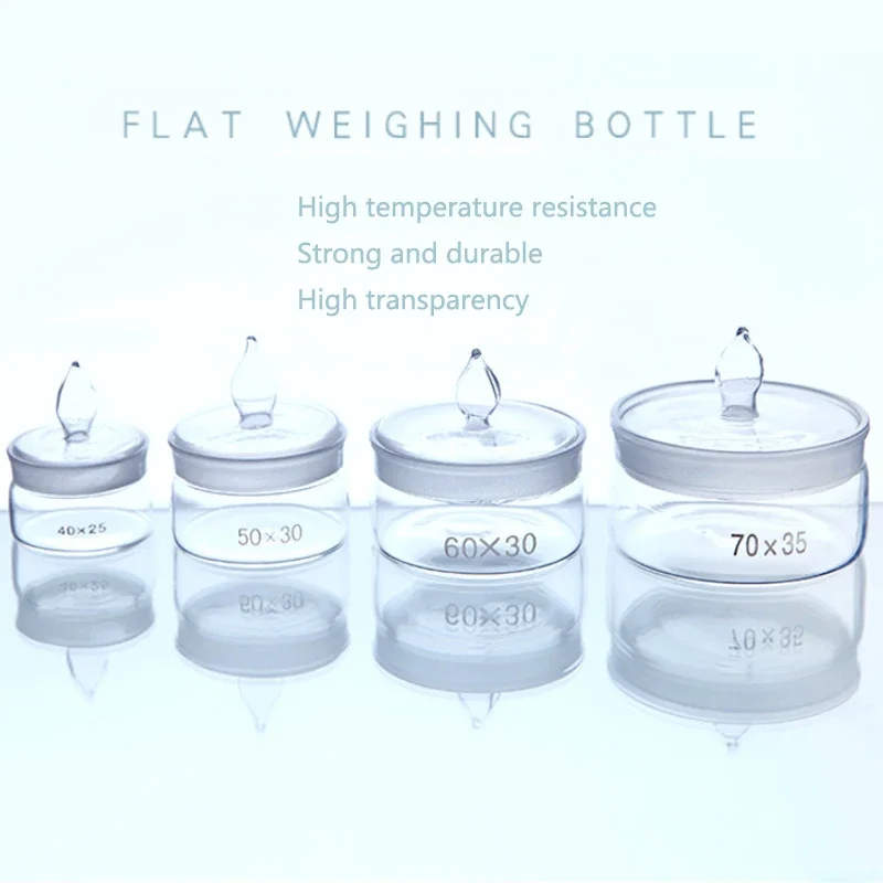 Lab Glassware 1pcs Flat Weighing Bottle Laboratory Glassware Watch Movement Spare Parts Box Watch Oil Washing Tank Movement Repair Pot