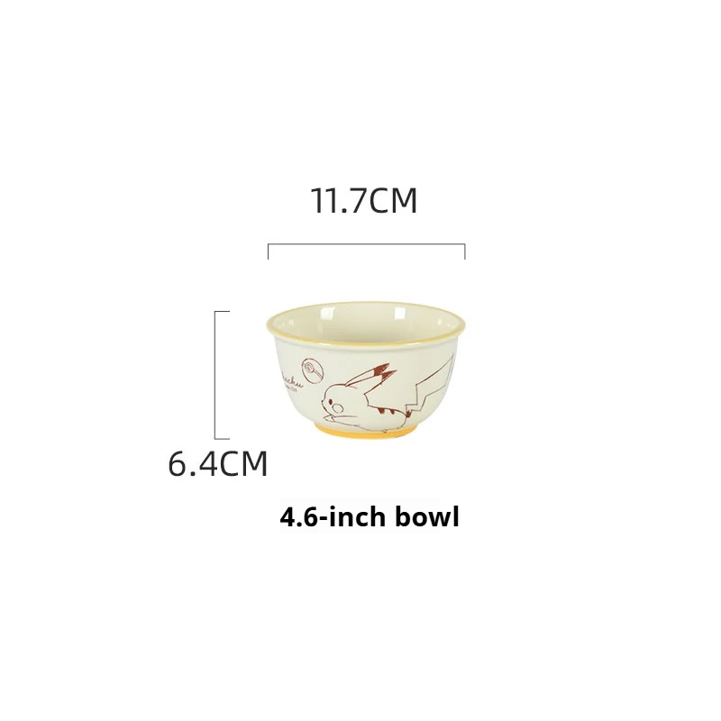 SHUNXIANG Pokemon Licensed Ceramic Tableware Set Bone China Plates Dinner Sets Microwave Safe Dinnerware for Home Bowl Set