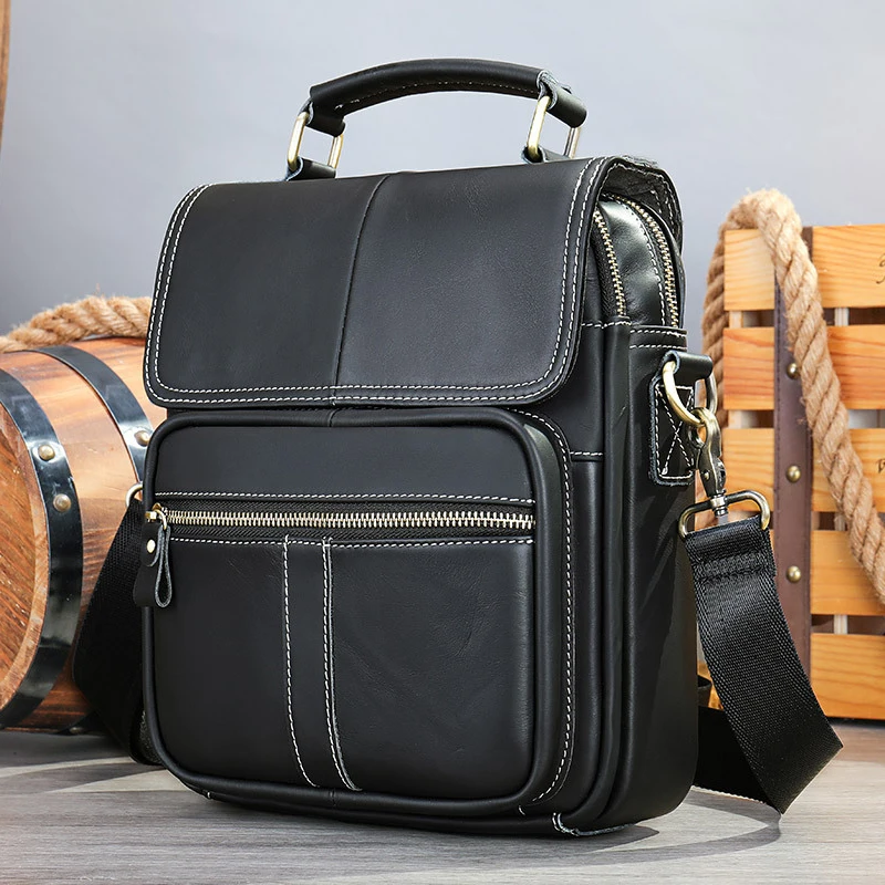 

Leather Man Bag Shoulder Bags Genuine Leather Casual Style Men's Messenger Bag Crossbody Business Male Satchel Fashion 2023