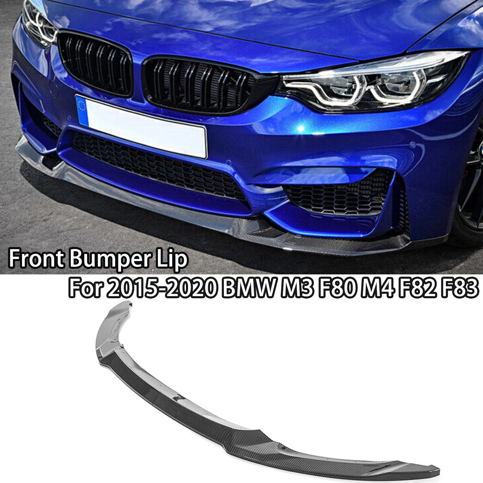 ForBMWM3F80M4F82F8320152020FrontBumperLipCSStyleSplitter
