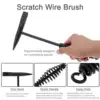 2pcs Dual-Head Chipping Welding Slag Hammer for Arc Welding Slag Removal with Cool Hand Spring Steel Handle 6
