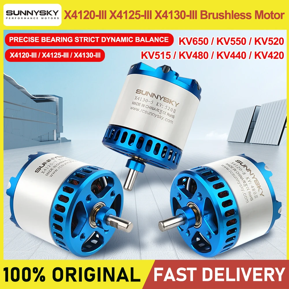 SUNNYSKY X4120-III X4125-III X4130-III 650K550KV 420KV 515KV 520KV Brushless Motor for RC Quadcopter Airplanes Fixed Wing Plane