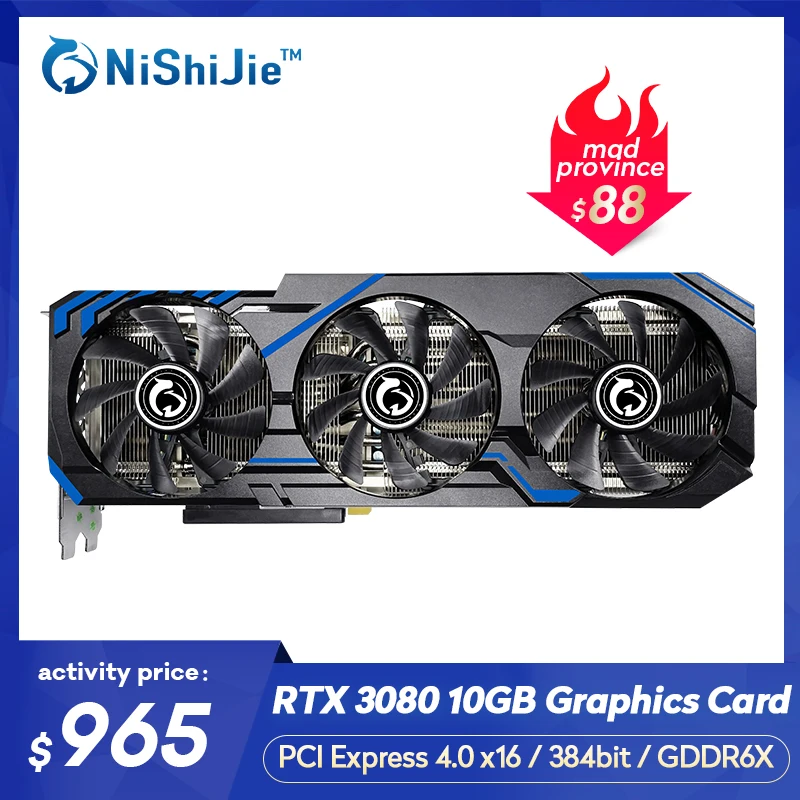 Новая видеокарта для компьютера GeForce RTX 3080 10G 320bit /RTX3080 TI 12G 384bit GDDR6X NVIDIA 30 series |