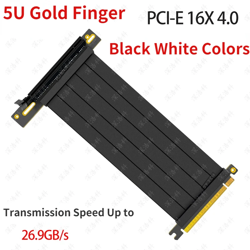 preto-pcie-40-x16-riser-cabo-rtx3090-3060-atx-pc-gpu-protegido-extremo-de-alta-velocidade-vertical-socket-gaming-pci-e-gen-40-extensor