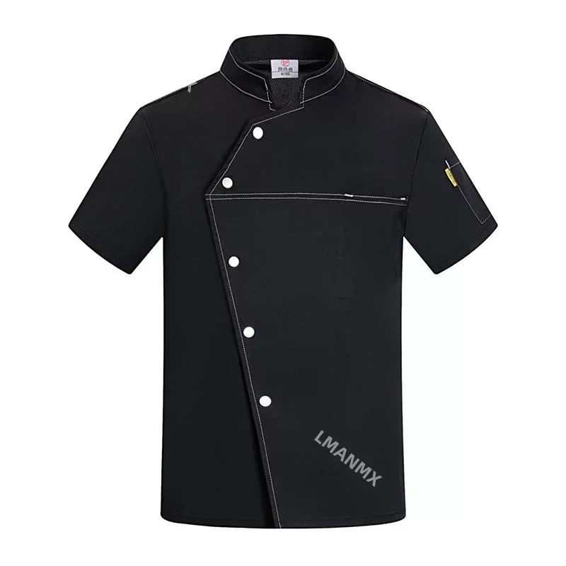 Chef Uniform Unisex Short Sleeve Kitchen Cook Coat Chinese Restaurant Waiter Uniform Top chef uniform
