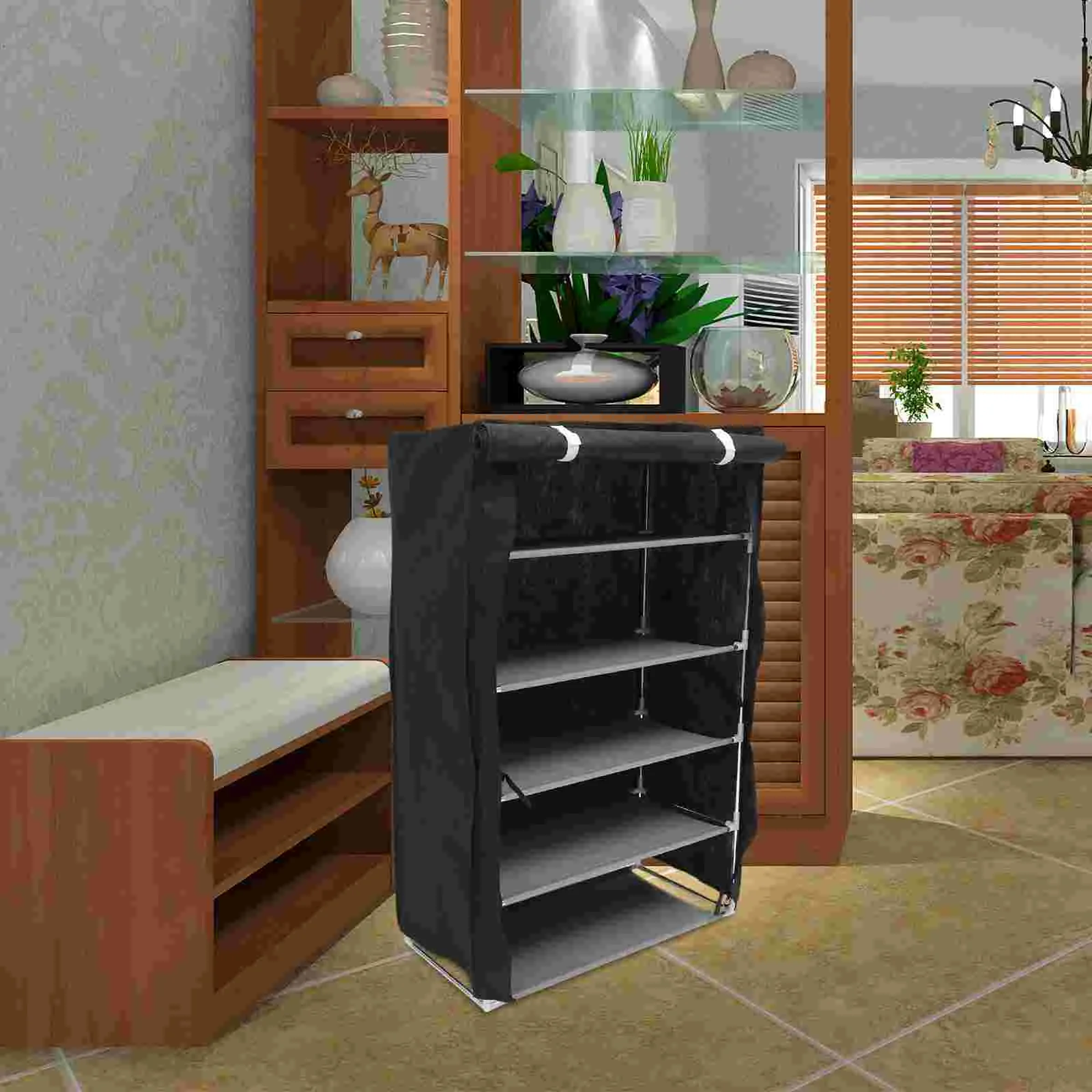 

Shoe Rack Shoes Storage Stand Cabinet Cabinets Home Racks Holder 6-tier Organizer Vertical Arrangement Indoors