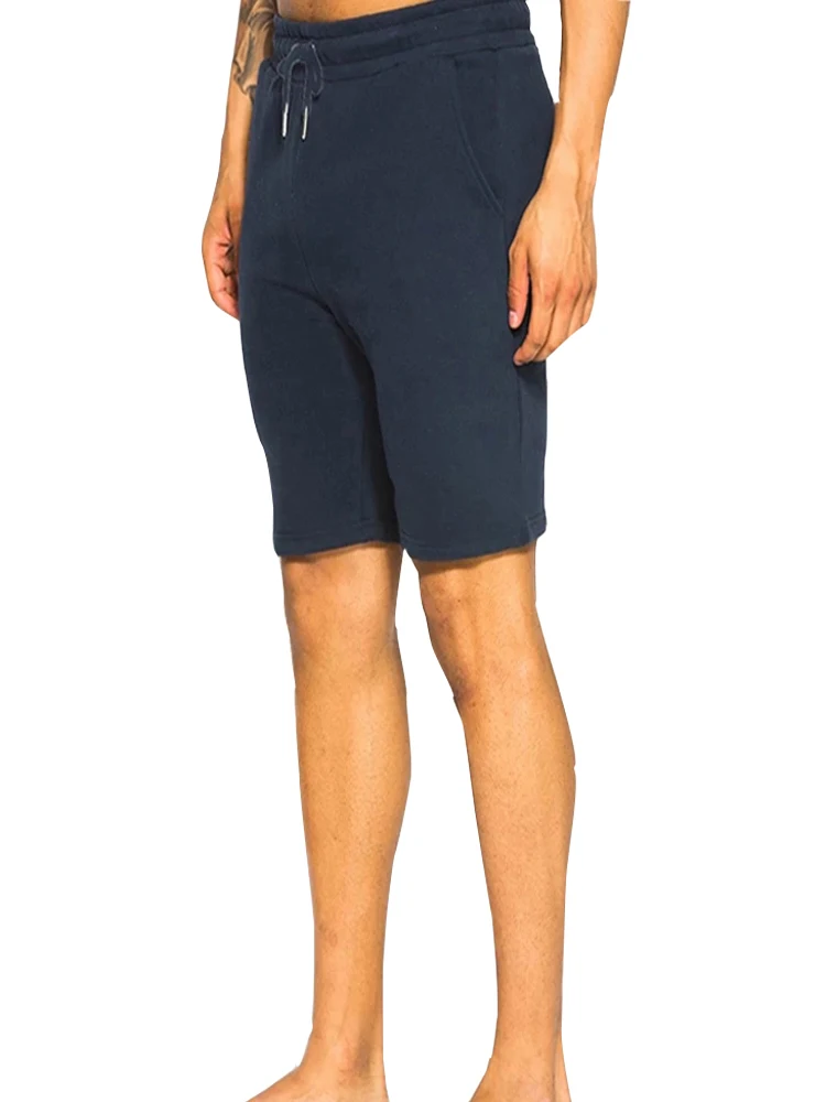 Men's Solid Sports Shorts Drawstring Elastic Waist Loose Straight Bottoms Male Summer Beach Clothing Casual Streetwear