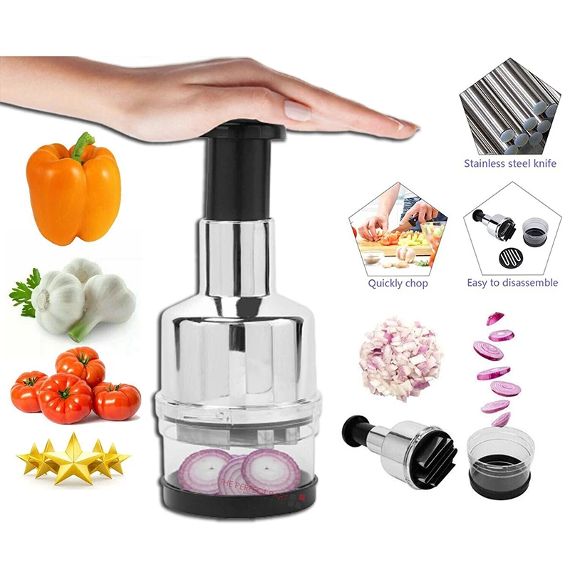 Pressed Garlic Chopper Multi-Function Garlic Crusher 304 Stainless Steel  Garlic Pepper Onion Chopper Kitchen Slice Tools - AliExpress