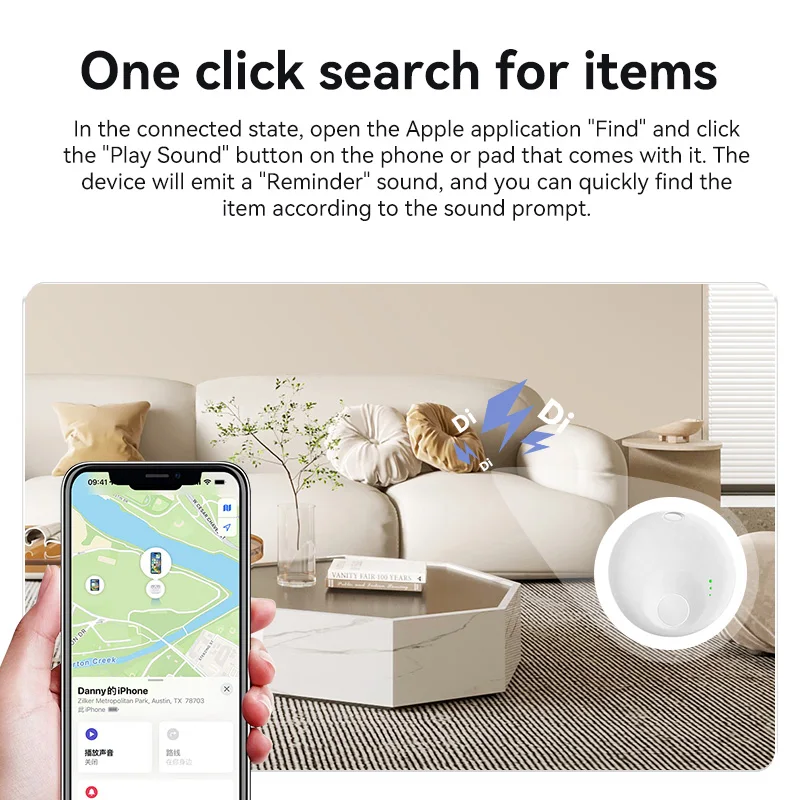 N Tag Smart Mini Tracker For Kids Pets Work For Apple "Find My" APP GPS Global Positioning Anti Loss Track Keys Wallet