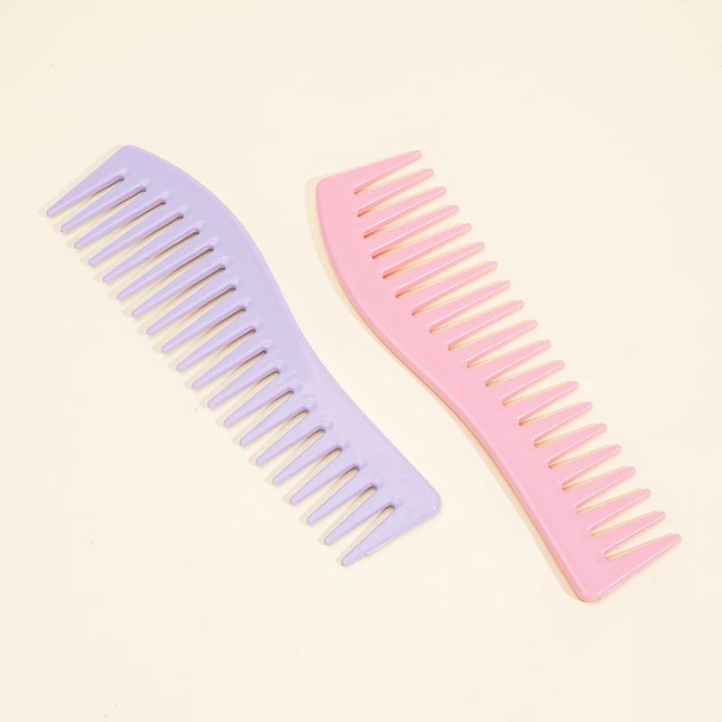 Wide Tooth Shark Plastic Curly Hair Comb Men's Back Hollow Comb Styling Tools