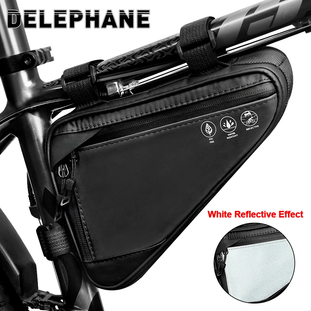 WaterResistant Bike Bag Bicycle Front Tube Frame Storage Bag