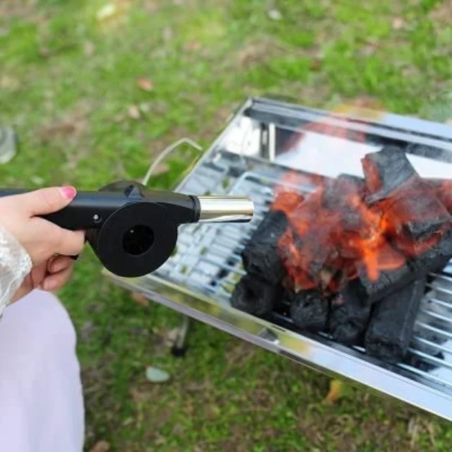 Kézi Barbecue Égésű Fúvó Piknik Kemping Tűz Által Támogató Kültéri Hajszárító Forcamping Tartott Világosabb Bbq Forgattyú - Image 6