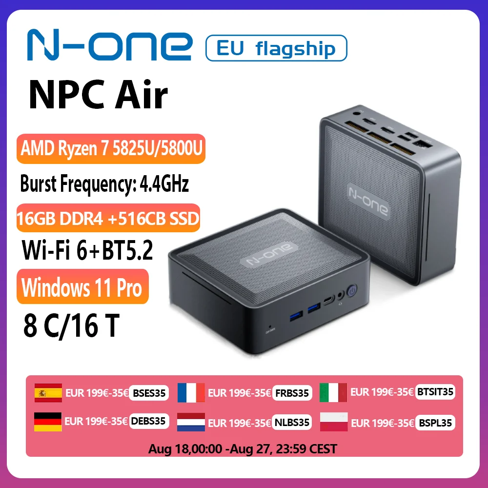 N-one AMD Ryzen 7 5825U/5800U Mini PC 16 GB DDR4 512 GB SSD Micro ...