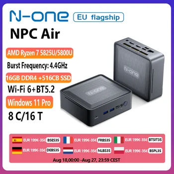 N-one AMD Ryzen 7 5825U/5800U Mini PC 16 GB DDR4 512 GB SSD Micro computer desktop Dual-Band WiFi 6, Bluetooth 5.2 per casa/ufficio 1