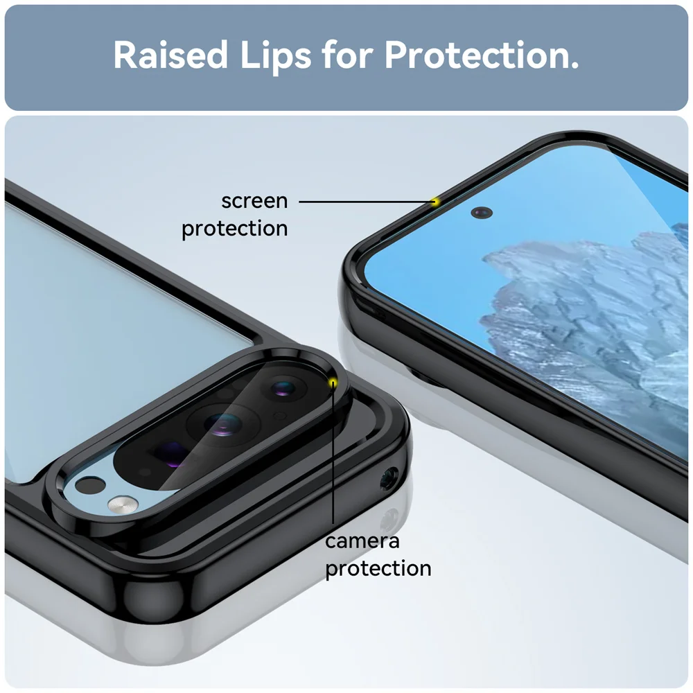 Fashion Transparent Acrylic Shockproof Thin Case - Colorful Hard Clear Cover