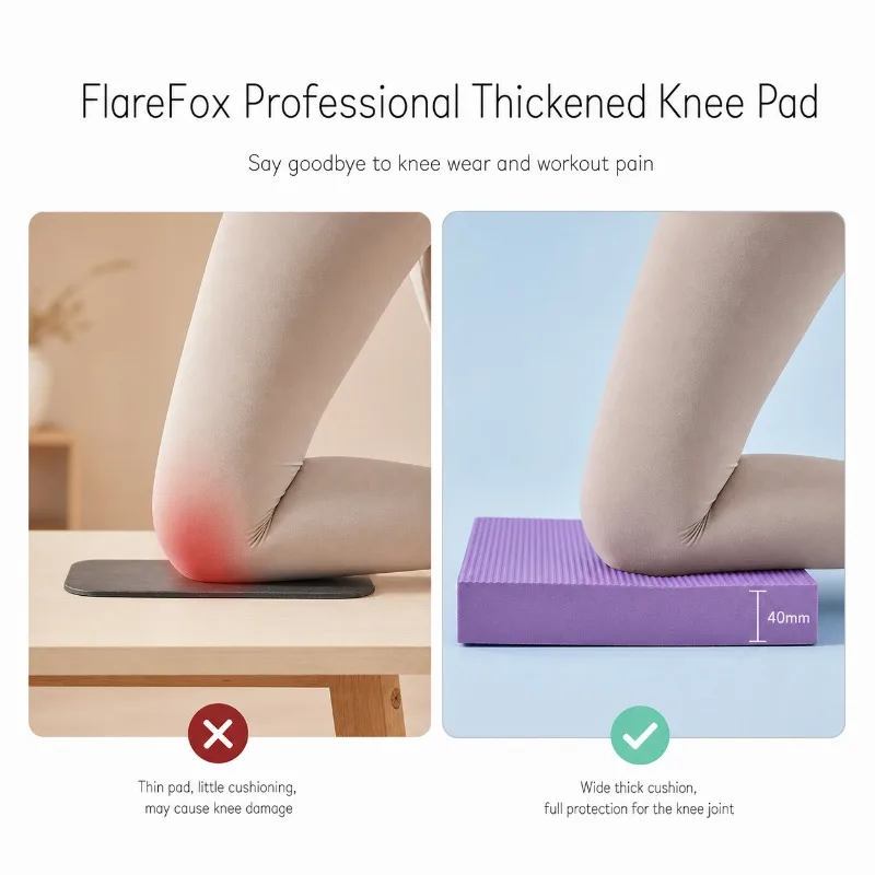 Thick Non-Slip Yoga Mat with Knee Protection - Pilates and Home Exercise Accessory