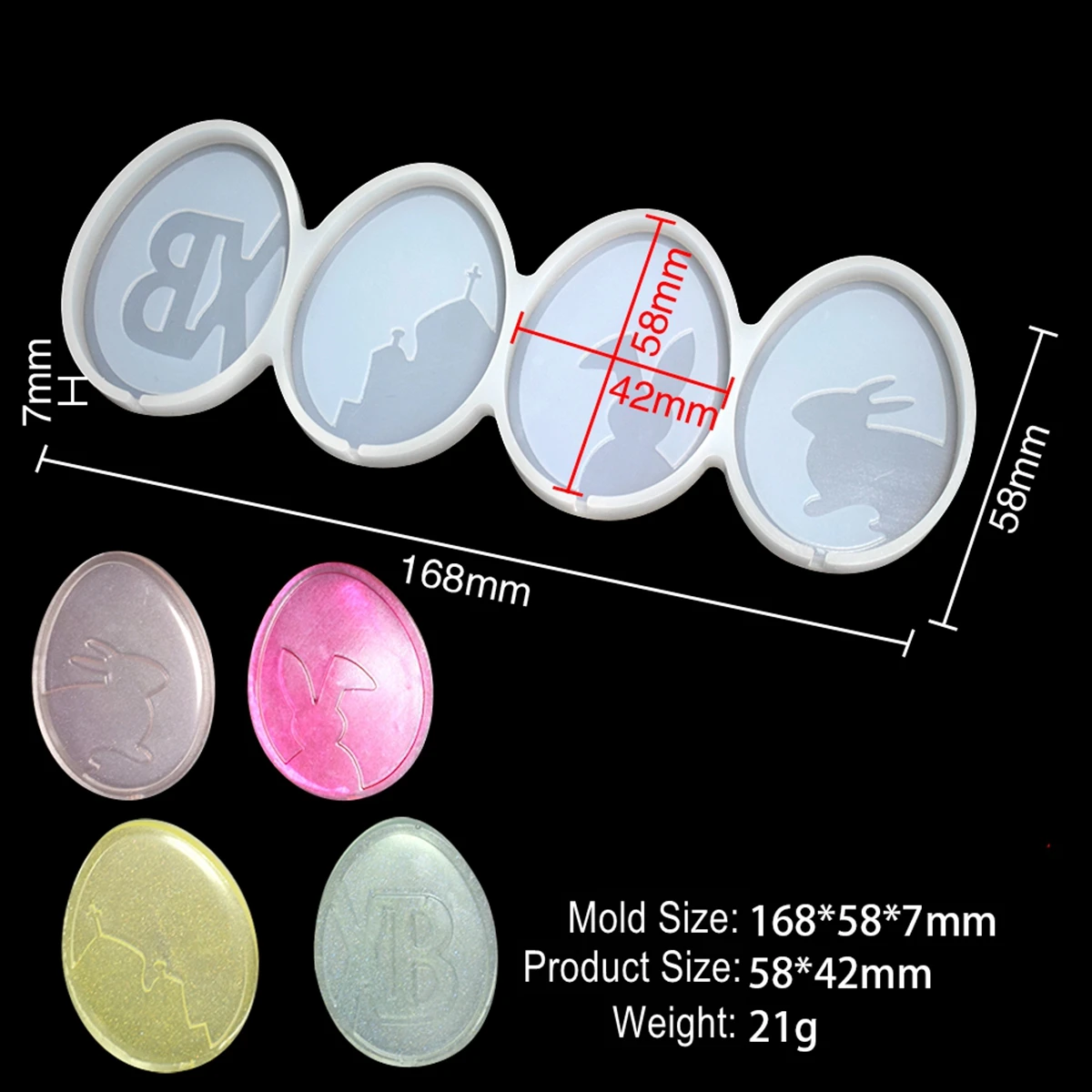 

Silicone Lollipop Mold Oval Shape Rabbit Candy Epoxy Resin Cake Decorating Tool Baking Accessories