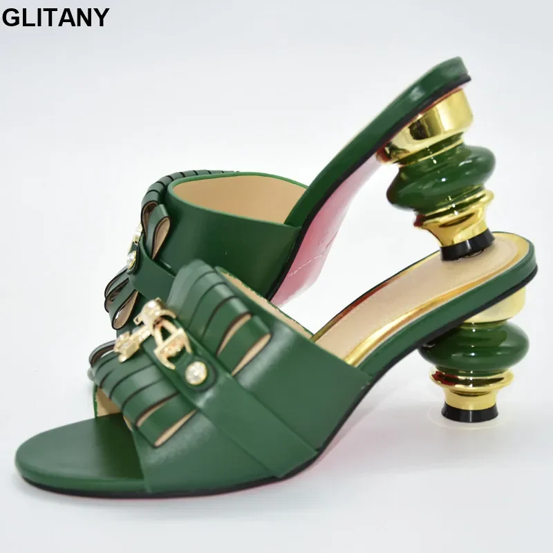 

Latest African Party Pumps 2023 Summer Nigerian Women Party Wedding Pumps Decorated with Rhinestone High Qualiuty Italian Shoes